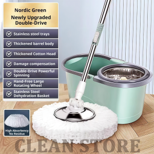 Clean Store Mop Spin Mop With Spinner and Bucket Magic Tornado Mop Floor Mop Floor Cleaning Flat Mop Spin Tornado Mop