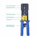 RJ11 RJ45 Connector Ratchet Crimping Tool Ethernet Network LAN Cable Crimper Cutter Stripper Plier Tools For Passthrough. 