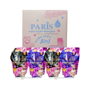 ( 8kg8 )Nước giặt Paris thùng 4 túi 8kg8 sạch thơm quần áo