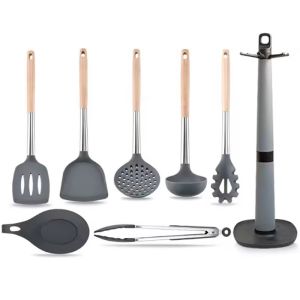 8PCS Silicone Kitchen Utensils Set Silicone Cooking Utensils Set Kitchen Tools Cooking Tools Set Stainless Steel