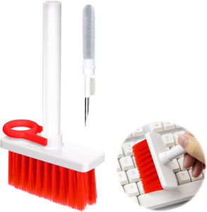 Mezone Multipurpose Cleaning Brush Pen Large Bristles Easily Clean Keyboard Detail Brush Multi-angle Cleaning For Laptop Keyboard Headset Camera Watch