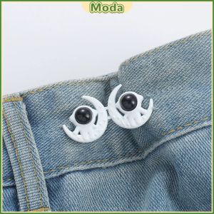 Moda Tighten Waist Button Cartoon Style Adjustable Jean Waist Buckle No Sew Snap for Pants Jeans 1Set