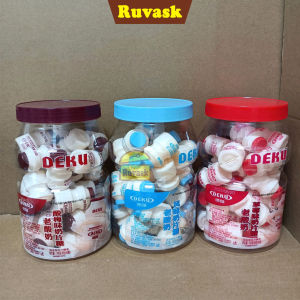 Kẹo Sữa Chua Deku HỘP LỚN 30 Hũ - Kẹo Viên Nén Vị Sữa Chua Dâu Mận THƠM NGON - Bánh Kẹo Ruvask