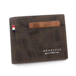 Menbense D3301-24 Dompet Uang Lipat Tebal Pria Wanita Bahan Sintetis Lembut Muat Banyak Cash
