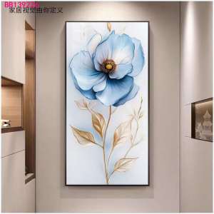 Himalaya Painting 50cmx100cm Unique Flower Design Matte Type with Frameless Waterproof Digital Painting Decorative Wall