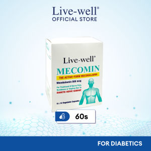 Live-well Mecomin 500mcg Mecobalamin Diabetic Supplement for Nerve Damage Relief Rawatan Urat Saraf Kencing Manis Vitamin B12 Kebas Tangan Kaki