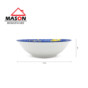 MANGKUK KERAMIK / MANGKUK MAKAN / MANGKUK SAJI SERBAGUNA PEACOCK MOTIVE 7" 9"
