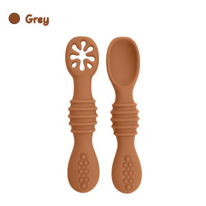 Mumystation 2pcs sendok mpasi silikon baby training spoon teether bayi