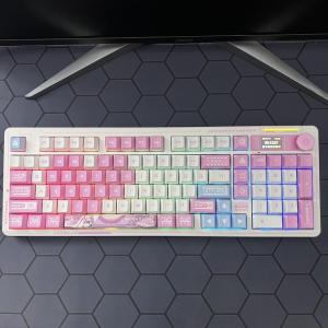 Lingbao K98PRO จอLCD คีย์บอร์ดลายอนิเมะ 3โหมด USB/2.4G/Bluetooth แบต10000mAh RGB 14โหมด ประกัน 1ปี ส่งฟรี