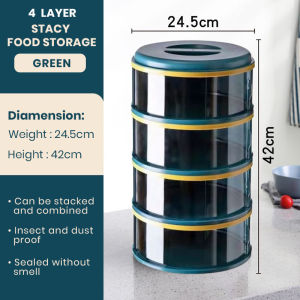 F&F : STACY food cover storage /bekas makanan/bekas makanan bertutup/tudung saji bertingkat
