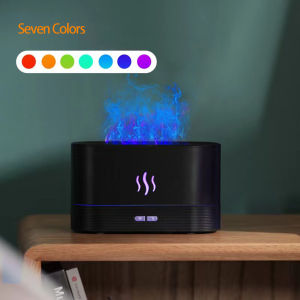 Colorful Flame Humidifier Essential Oil Aroma Diffuser air humidifier led Portable USB Mini Ultrasonic Humidificador