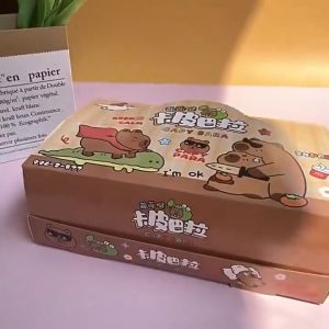 Set 1 Box 24Pcs Gantungan Kunci Cartoon Blind Box Mystery Surprise Box Keychain Anime Gift Keyring