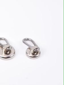 2Pcs Strong Neodymium Magnetic Hooks 360 ° Rotating Carabiner Magnet Ring Keychain Hook Home Kitchen Bathroom Hanging Hangers