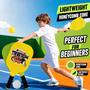 Kids Pickleball Paddle Set Lightweight Non Slip Grip Safe Beginner Family Backyard Beach Outdoor