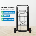 ORANGE Troli Belanja Lipat Keranjang Trolley Pet Keranjang Stroller Carrier Troli Keranjang Hewan. 