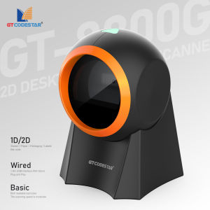 GTCODESTAR GT-8800G1D 2D Omnidirectional Barcode Scanner Desktop Qr Barcode Scanner Reader for Cashier Restaurant Supermarket