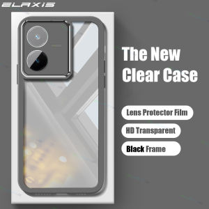 ELAXIS Casing for VIVO Y28s Y28 Y27s Y27 Y27 Y22S Y22 Y21T4G 5G Phone Case With Lens Films Transparent Soft Shockproof Clear Silicone Full Cover Anti-fall Back Cover ED006