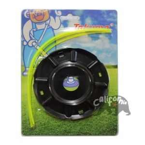 【with 4 rope】110x15mm Aluminum Grass Trimmer Head with 4 Nylon Lines for Brush Cutter Strimmer Replacement