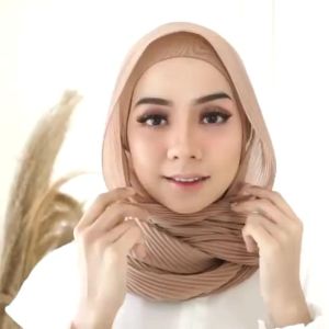 HIJAB PASHMINA FULL PLISKET BAHAN SERUTY BABYDOLL PREMIUM ukuran 180x75