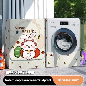 MELODI Dustproof Washing Machine Cover UV Resistant Waterproof Washer Cover Durable Breathable Washer Cover Cloth for Front Opening Washer Fully Automatic