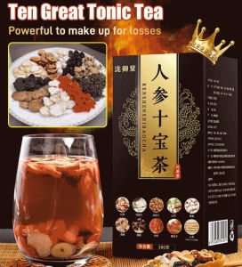 Ginseng Ten Treasure Tea Ten Great Tonic Tea Ginseng Ten Treasures Tea Nutritional Tea Mulberry and Wolfberry Tea