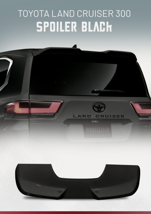 TOYOTA LANDCRUISER LC300 BLACK BODY COLOR THAILAND MADE REAR SPOILER ...