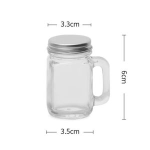35ml Mini Jam Honey Jar Portable Leakproof Concentrated Coffee Juice Bottle With Lid Home Party Bar Office Glass Bottle