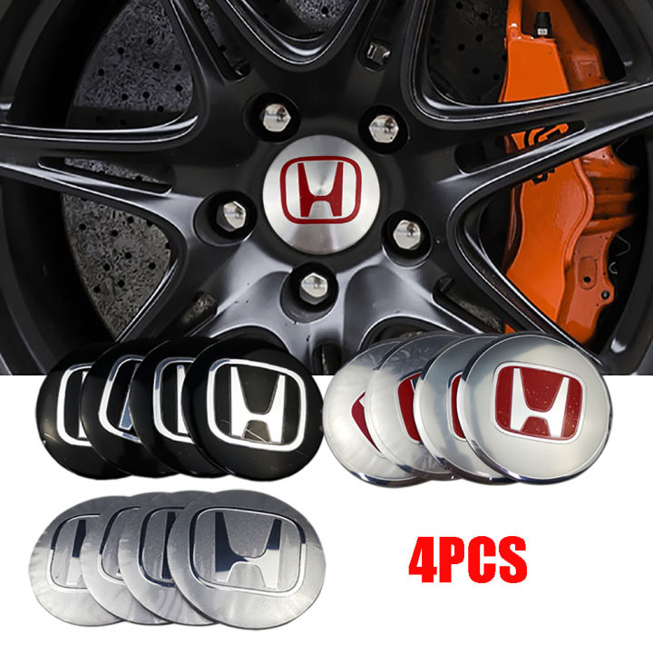 4PCS Car Modified Wheel Rim Center Cap Sticker Tire Hubcap Badge Decals ...