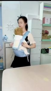 Baby Pro Baby Carrier with Hip Seat Breathable Ergonomic Design Detachable Strap Safe for Babies