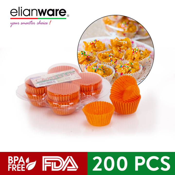 Elianware 200Pcs Colourful Mini Muffin Cup Paper Cup Cake Corn Flakes ...