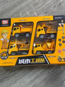 Bộ Đồ Chơi Xe Công Trình 4 Chiếc Cho Bé – Xe Tải Xe Cần Cẩu Xe Xúc Xe Trộn Bê Tông (Từ 3 Tuổi Trở Lên) Đã gửi