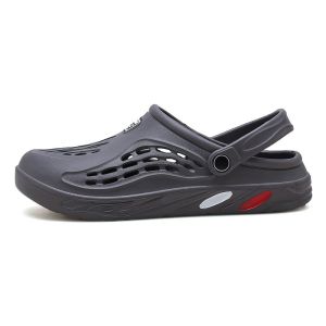 Comwarm Summer Mens Clogs Slippers Fashion Hole Shoes Beach Sandals Indoor House Flats Shoes Lightweight Soft Bathroom Slides