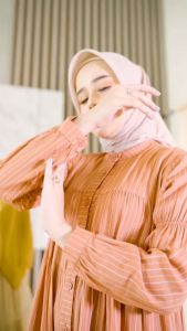 Baju Muslim Dress Gamis Gaun Wanita Dewasa Lengan Panjang Kondangan Nabila Arrafi Bahan Rayon Bali Motif Adem Ori Premium Terbaru Terlaris 2022