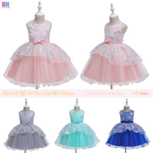 Girls Belt Bowknot Embroidered Princess Pink Sleeveless Gauze Dress Baby Twins Gray Senior Birthday Party Skirt Baby Lace Green Performance Costume Blue TuTu Skirt