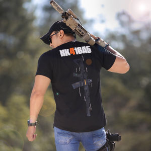 kaos tactical HK1416A5  | kaos tactical pria lengan pendek | Kaos Tactical Hitam