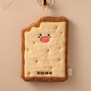XIJIBAN Cheese Cookie Donut Shape Hand Towel Quick-Dry Soft Bathroom Kerchief Adorable Thickened Toilet Handkerchief Kitchen，Home