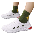 Rubber Shoes For Men Summer Outerwear Lace-up Hole Shoes Anti-Slip Breathable Rubber Clogs. 