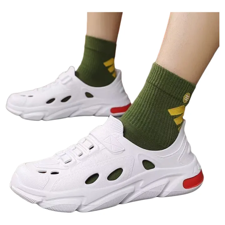 Rubber%20Shoes%20For%20Men%20Summer%20Outerwear%20Lace-up%20Hole%20Shoes%20Anti-Slip%20Breathable%20Rubber%20Clogs%20-%20Image%204