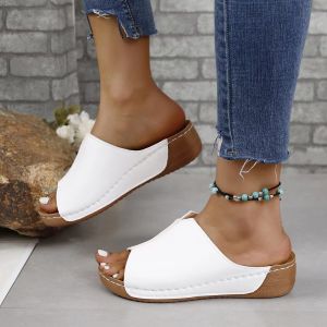 [Free Shipping] New Women’S Slip-On Sandals For Autumn And Summer Featuring A Wedge Heel Lightweight Design And A Fish-Mouth Style Perfect For Casual Wear At Home