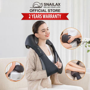 Snailax SL-632NC Cordless Neck Back and Shoulder Massager with Heat - Rechargeable Deep Tissue Kneading Back Massager Portable Pillow Massager for Neck Back ShouldersTummy Foot Full Body 2 Yrs Warranty Ideal Gift