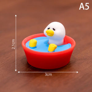 [Eqrbtl] Miniatures Figurines Cute White Duck Animal Micro Landscape Ornaments For Home Desk Decoration Gardening Accessories
