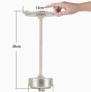 LED aluminum alloy desk lamp 3-color light touch control with adjustable dimming suitable for bedside lamps bar/restaurant decorative lights.