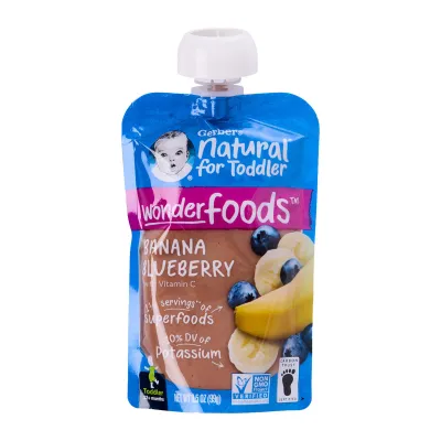 Gerber Toddler Food - Banana Blueberry Baby Food 12+M