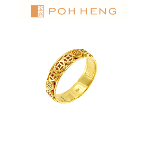 Poh Heng Jewellery 22K Spinning Wealth Band in Yellow Gold[Price by weight]