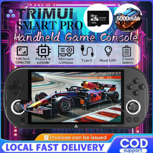 Trimui Smart Pro Handheld Video Game Console Retro 128GB Portable Sistem Linux PSP Konsol Game Console Layar IPS 4.96 Inch IPS Screen RGB Open Source dan 26+ Emulator Baterai 5000mAh