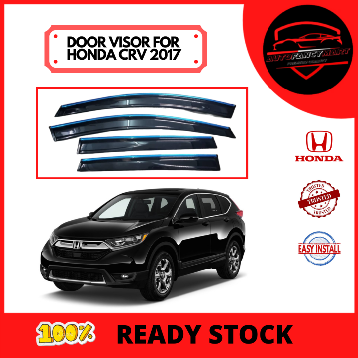 Celepoir Mugen Style Window Visors For Honda CR-V (2007-2011) - Gloss Black, 4pc