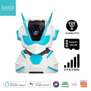 BARDI BARDION Indoor PTZ IP Camera 3MP Dual-Band 2.4/5GHz dengan Penyimpanan Internal 256GB dan Micro SD Card 64GB