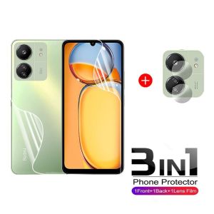 Pelindung Layar Kompatibel Untuk Redmi 13C Poco C65 paket 3 in 1 Bahan hydrogel