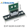 Aideepen 6pin USB C Cổng kết nối cái đế gắn bảng Jack Type-C cổng sạc điện thoại của dây hàn Loại ổ cắm với CC 1 2 Pin sửa chữa tấm. 