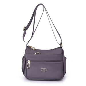 GStar Multi-layer Large Capacity Plain Sling Bag for Women Waterproof Nylon Messenger Bag Business Cashier Change Crossbody Bag
